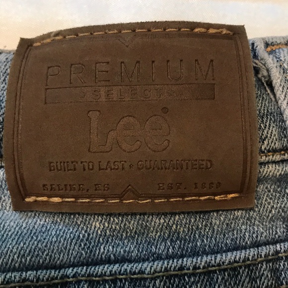 Lee Straight Leg Washed Blue Jeans - Picture 3 of 9